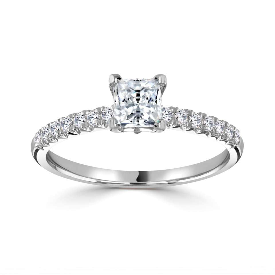 Princess Cut Diamond Engagement Ring in Platinum | UK London – The London  Victorian Ring Co