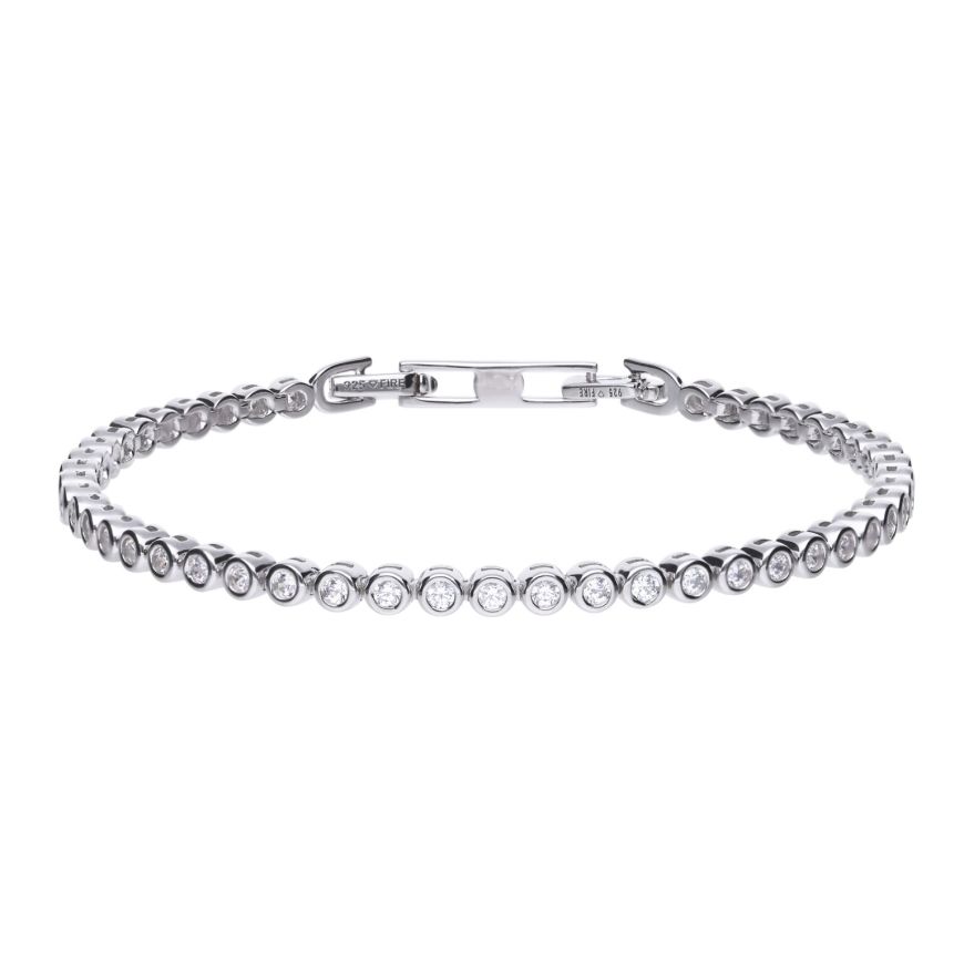 Tennis Bracelet Bezel set with Cubic Zirconia