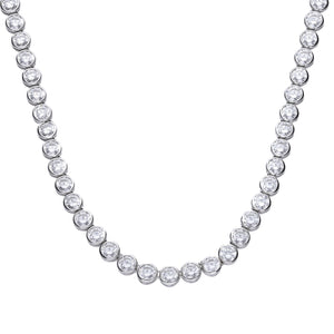 Tennis Necklace Bezel set with Cubic Zirconia